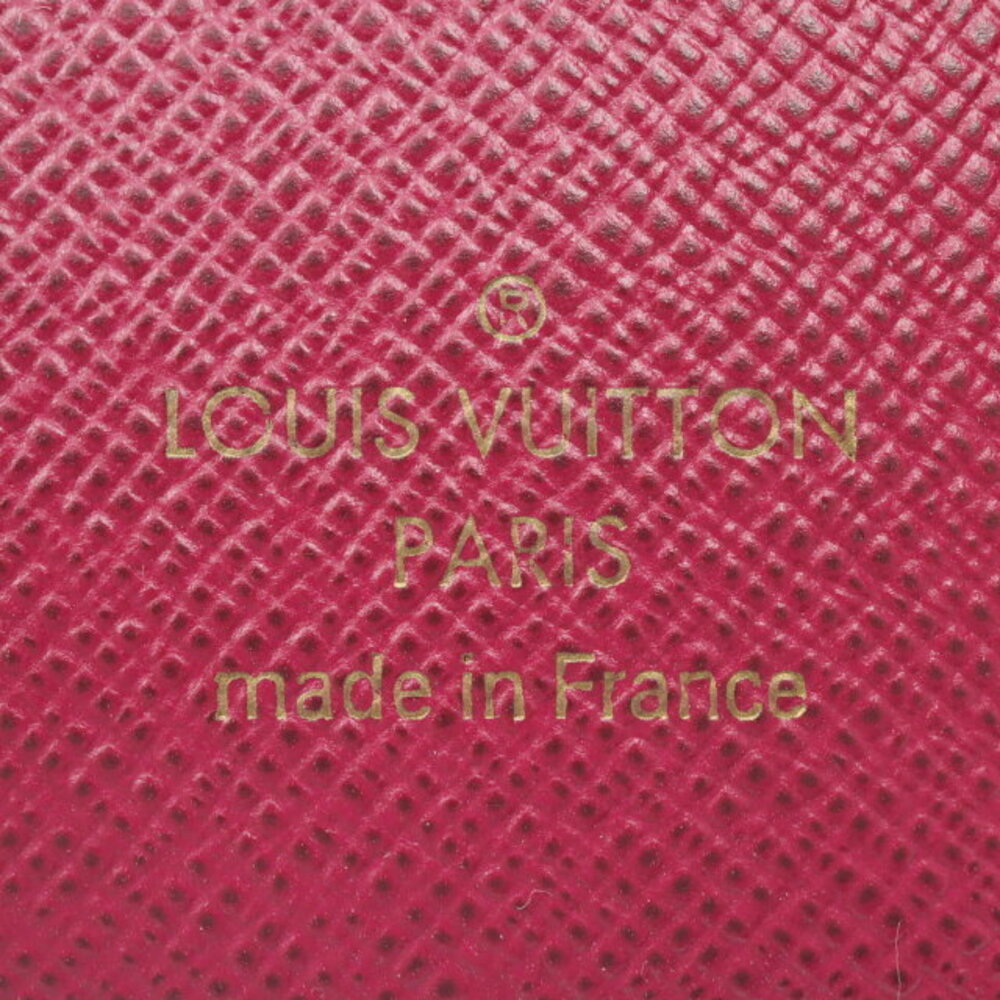 Louis Vuitton Zoe Portefeuille Wallet Trifold Leather Brown Pink - Picture 4 of 8